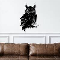 Owl Laser Cut Wall Art dxf,svg,eps, ai adn pdf files for laser cutiing, CNC cutting, Owl dxf, Owl Sv
