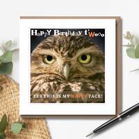 Happy Birthday T'wooo Owl Birthday Card | Comedy Wildlife | Owl Cards | Funny Birthday Cards | H