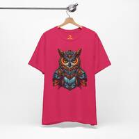 Warrior owl armor tee, unisex mystical guardian t-shirt, ideal gift for fantasy lovers, unique artis