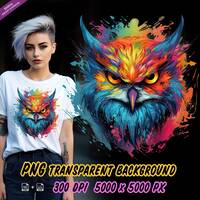 Owl Clipart, Owl Png for Sublimation Printing, Owl T-shirt Design clip art, DTF DTG Printing, Bird p