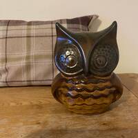 vintage ceramic Owl piggy bank