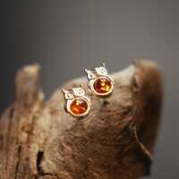 Owl earrings amber jewelry. Owls amber earrings. Eule gift. Sterling 925 silver and natural Baltic a