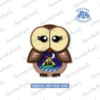 Owl Shadow Box | Owl and the Pussy Cat Shadow Box SVG | Owl shaped box | Instant Download | SVG cut