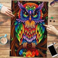Vibrant Owl Jigsaw Puzzle