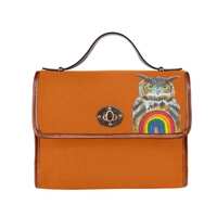 Owl Rainbow Purse, vegan purse, artistic purse, original art on purse, art into fashion, boho purse,