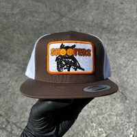 Hunting Owl Brown & White Trucker Hat, Retro Hat, Mesh Back Snapback, High Crown, Adult Size