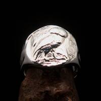 Owl Ring, Men's Ring, ancient Greek Coin Ring, Owl Drachma Ring, Men's Pinky Ring, Sterling 