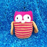 Hand knitted Owl toy