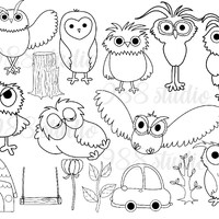 Owl line drawings, owls svg, doodle owl png, vector art, doodle line drawing, owl coloring, owl subl