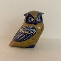Brass and Tonala Owl in the style of Sergio Bustamante