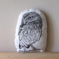 Owl woodland pillow plush owl woodland home decor stuffed animal rustic soft sculpture little cushio