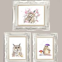 Flaco the New York Owl Watercolor Prints- You Choose: In memoriam, cherry blossoms, or my neighbor F