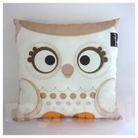 Snow Owl Pillow: Woodland Animal Decor, Baby Nursery (12x12")