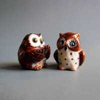 Owl Bird Ceramic Figurine Miniature Porcelain Animal Statue Incense Holder Collectible Decor Small T