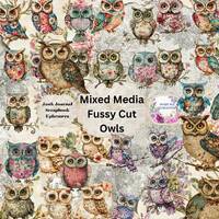 Mixed Media, Owls, Junk Journal, Vintage, Printable, Digital Download, Junk Journal kit, Collage, Sc