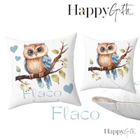 Kids Pillow Flaco Owl, Woodland Children Decor Flaco Gift, Blue Kids Room Decor, Boys Flaco the Owl 