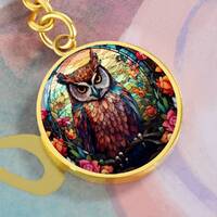 Engraved Owl Keychain, Gift for Her, Mothersdaygift, Owl Decor, Owl Gifts, Owl Lover, Custom Gifts, 