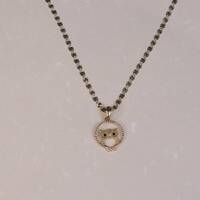 14k Gold Cute Tiny Owl CZ Pendant / Tiny Animal Pendant / Dainty Charm / Gold Lucky Charm / Gift For