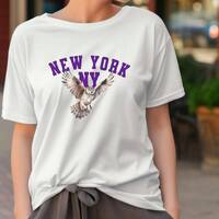 Flaco Shirt, NYC Owl Flaco T Shirt for men and women, New Yorker Violet text tee Owl gift, I Love NY