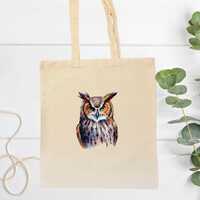 Owl gifts, owl tote bag owl gift for owl lover owl canvas cotton shopping bag, gifts for mum gifts f