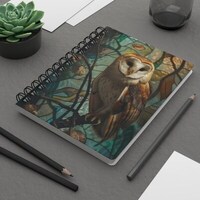 Barn Owl | Spiral Bound Journal | Art Notebook | Lined Journal | Writing Journal | Beautiful Journal