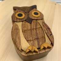 Wood Owl Puzzle Box, Owl Puzzle Box, Owl Keepsake Box, Owl Decor, Unique Owl Decor, Owl Box, Wood Ow