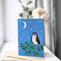 Owl birthday card | Bird lovers birthday card | Blank owl card | Plastic free cards | Garden bird bi