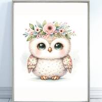 Owl Wall Art Printable - Digital Download