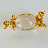 Vintage Clear Jelly Belly Owl Brooch Pin~Vintage Jelly Belly Pin~Vintage Costume Jewelry~Brooches~Vi