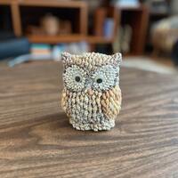 Vintage Sea Shell and Googly Eye Owl Figurine | Wiggle Eye Shell Owl | Vintage Owl | Shell Owl | Owl