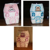 Nursury Houses Bunny Owl Bear 4x4 and 5x7 ITH Luminary Sacks Bags Tea Light Holder Gift Bags In The 