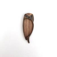Owl - Original design finished hardwood blank - Hardwood marquetry work