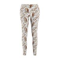 Rustic Floral Owl Leggings | Cottagecore Gift for Her | Woodland Yoga Pants | Women's S-2XL