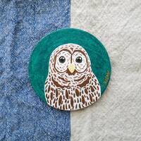 Barred Owl Hand Painted Magnet