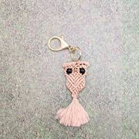 MACRAME OWL KEYCHAIN Clip, Kids Backpack, Zipper, Kids Jewelry, Accessories