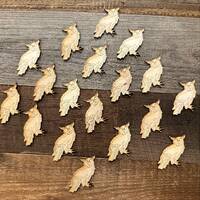 Laser cut decorative owls for crafts, great horned owl for crafting DIY home decor, small owls to co