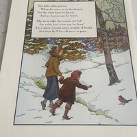 The Little Robin Grieves, Owl teaching Goslings the Alphabet, Frederick Richardson, Illustration, Nu
