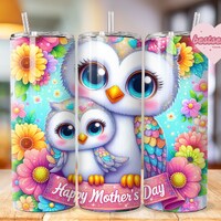 Mama Owl Tumbler Wrap, Mothers day Tumbler Design, Owl tumbler Png, Mother Owl tumbler Download, Owl
