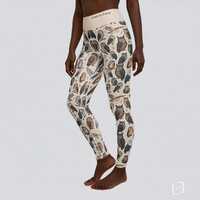 Wise Echo Yoga Pants - Nocturnal Owl Sticker Print High Waisted Leggings | Designer Activewear