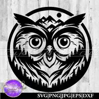 Owl Svg, Mountains Svg, Owl Png, Mountains Png, Camping Png, Camping Svg, Mountains Png, Mountains S