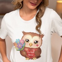 T- Shirt | I'm OWL Yours | Owls | Sweetheart | Owl Patch | Novelty | Adorable Tee | Lovers |
