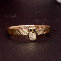 Cute Little Owl Ring, Owl Ring, Vintage Rings, Brass Ring, Gold Owl Ring, Bird Ring, Rings for women