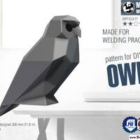 Owl sitting! Weld it yourself with Digital plan for metal. Set of digital files include: .pdf &ndash