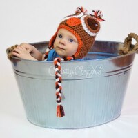 Crochet Owl Hat - Crochet Baby Hat - Crochet Baby Cap - Baby Bonnet - Owl Cap - Woodland Hat - Baby 