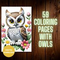 Coloring pages with Owls