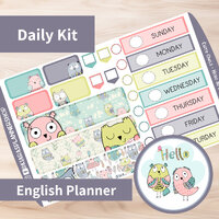 Cute Owls - Hobonichi Original A6 (English Planner Version) Printable Daily / Weekly Sticker Kit (CO