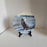 The Snowy Owl Plate Decorative Collectible Plate