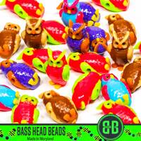 Owl Kandi Beads | Packs of 4, 12, 24, 36, or 60 beads. 3D Printed EDM Beads in Glossy, Colorful ABS 