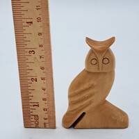 Hand Carved Wood Owl - Vintage Cottage Core, Coastal Decor, Farmhouse
