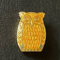 Vintage 80's/90's Brown Owl Enamel Lapel Pin - Brownies of Canada